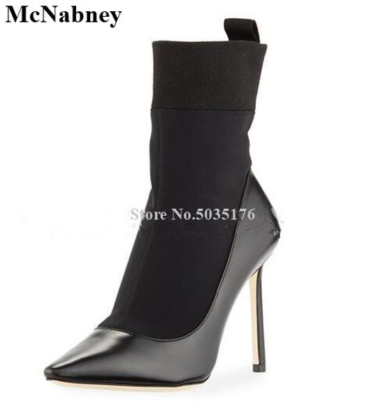 mcnabney women short boots slip-on elastic fabric pointed toe mid-calf ladies boots stiletto heel fashion solid women shoes, Black
mcnabney women short boots slip-on elastic fabric pointed toe mid-calf ladies boots stiletto heel fashion solid women shoes, Black