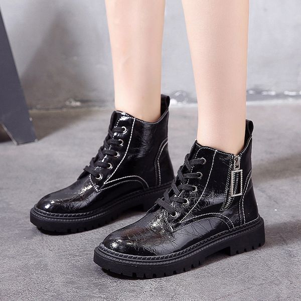 lucyever 2019 new winter pu leather ankle boots for women flat heels fashion woman crystal zipper short booties zapatos mujer, Black
lucyever 2019 new winter pu leather ankle boots for women flat heels fashion woman crystal zipper short booties zapatos mujer, Black
