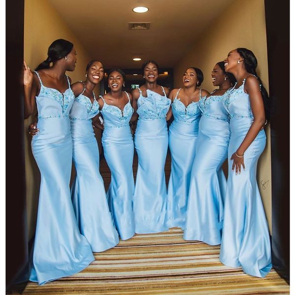 unique v-neck bridesmaid dresses plus size 2020 beaded crystal light sky blue satin mermaid eegant evening formal dress prom gowns wedding, White;pink
unique v-neck bridesmaid dresses plus size 2020 beaded crystal light sky blue satin mermaid eegant evening formal dress prom gowns wedding, White;pink