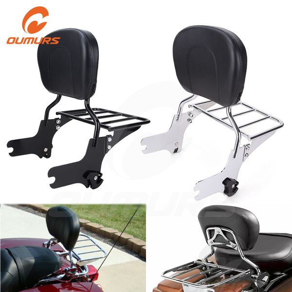 oumurs motorcycle detachable backrest sissy bar luggage rack for touring road king flhr electra glide standard road glide
oumurs motorcycle detachable backrest sissy bar luggage rack for touring road king flhr electra glide standard road glide