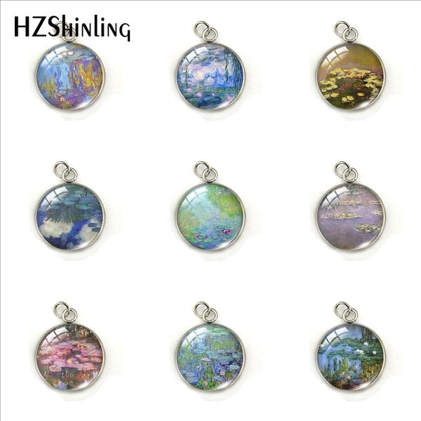 artist claude monet art paintings collection water lilies glass cabochon round stainless steel charms pendants hand craft gifts, Bronze;silver
artist claude monet art paintings collection water lilies glass cabochon round stainless steel charms pendants hand craft gifts, Bronze;silver