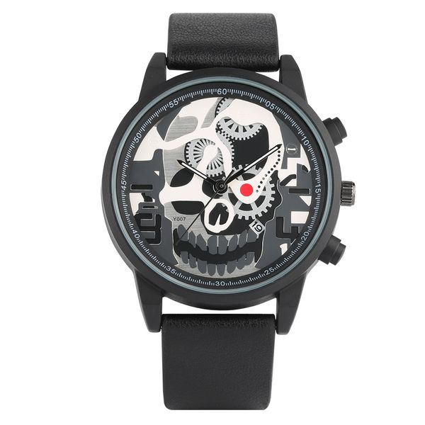 steampunk creative men wrist watch skull wheel dial quartz man watches leather band casual sport clock hours 2018 new male gifts, Slivery;brown
steampunk creative men wrist watch skull wheel dial quartz man watches leather band casual sport clock hours 2018 new male gifts, Slivery;brown