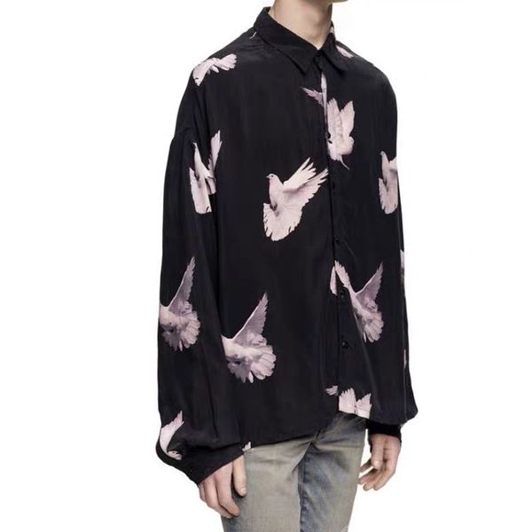 19FW AM1R1 Белая Голубь Шелковый High Street Мужчины Wome Роскошные Длинные Рукава HFHLCS008
19FW AM1R1 Белая Голубь Шелковый High Street Мужчины Wome Роскошные Длинные Рукава HFHLCS008