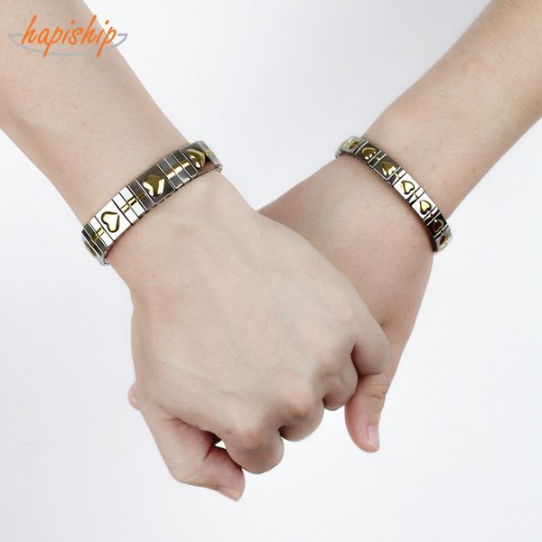 hapiship women&men elastic stainless steel gold heart bracelet bangle gift jewelry for wedding lovers my012, Golden;silver
hapiship women&men elastic stainless steel gold heart bracelet bangle gift jewelry for wedding lovers my012, Golden;silver