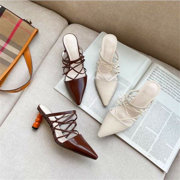 strange new fashion pointed lady high heels brown beige strap combination high heel spring and autumn party slippers, Black
strange new fashion pointed lady high heels brown beige strap combination high heel spring and autumn party slippers, Black