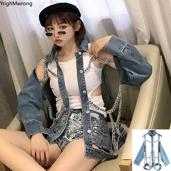 streetwear harajuku punk hip hop hollow through metal chain gothic denim jacket loose coat jean women party stage club, Black;brown
streetwear harajuku punk hip hop hollow through metal chain gothic denim jacket loose coat jean women party stage club, Black;brown