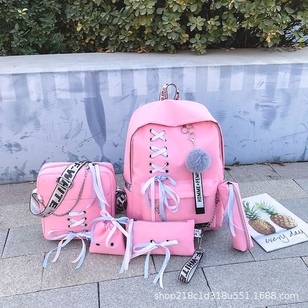 2020 new korean fashion chain canvas backpack men and women students backpack foreign trade four-piece schoolbags bags
2020 new korean fashion chain canvas backpack men and women students backpack foreign trade four-piece schoolbags bags