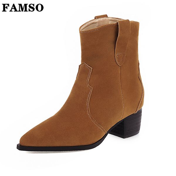 autumn winter ankle boots women pu leather wedges western boots warm fur pointed toe short cowboy shoes, Black
autumn winter ankle boots women pu leather wedges western boots warm fur pointed toe short cowboy shoes, Black