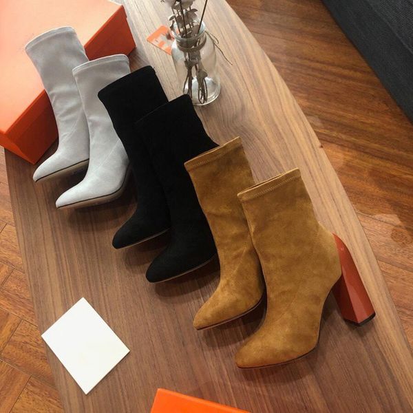 brand womens ankle boots martin ladies chunky high heel 10cm fashion pointed toes 14cm stretch suede booties
brand womens ankle boots martin ladies chunky high heel 10cm fashion pointed toes 14cm stretch suede booties