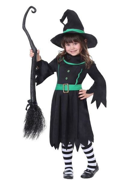 moonight 2018 girl's witch costume kids eleglant witch dress with hat clothes for halloween cosplay party costumes, Black;red
moonight 2018 girl's witch costume kids eleglant witch dress with hat clothes for halloween cosplay party costumes, Black;red