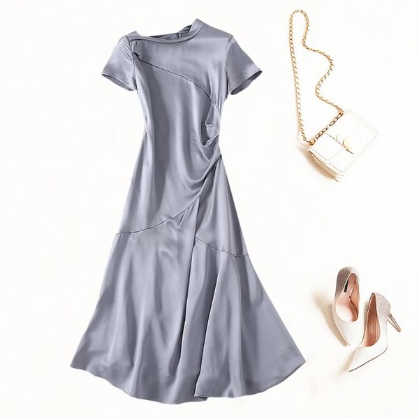 european and american summer high-quality french temperament slim dress, Black;gray
european and american summer high-quality french temperament slim dress, Black;gray