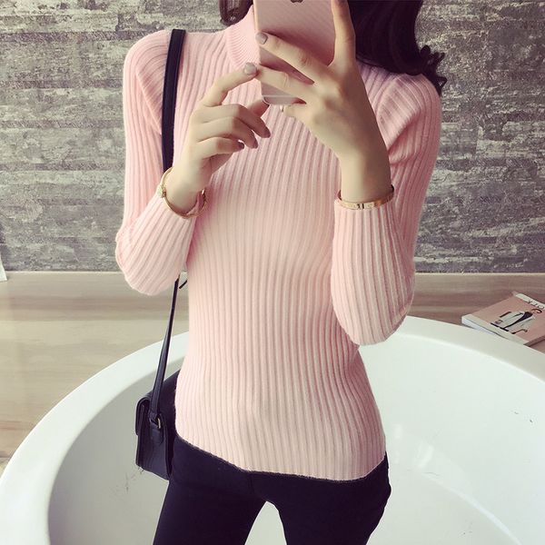 2019 women sweater slim half high collar elasticity pullovers for women bottoming knited jumper casual winter warm sweater woman, White;black
2019 women sweater slim half high collar elasticity pullovers for women bottoming knited jumper casual winter warm sweater woman, White;black