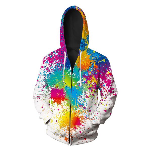 paint printed men's open-and hat guard fashion zippered men's guard sweatshirts, Black
paint printed men's open-and hat guard fashion zippered men's guard sweatshirts, Black