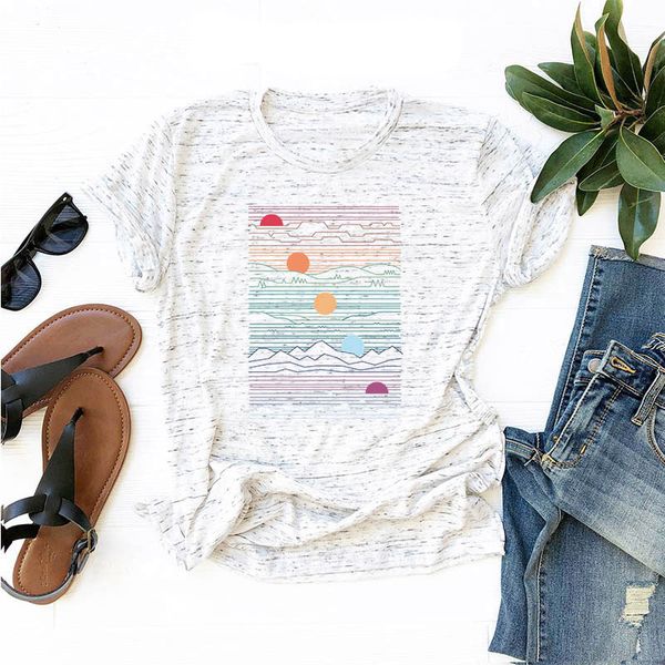 plus size s-5xl 2020 new sun mountain print t shirt women 100% cotton o neck short sleeve summer t-shirt casual t shirts, White
plus size s-5xl 2020 new sun mountain print t shirt women 100% cotton o neck short sleeve summer t-shirt casual t shirts, White
