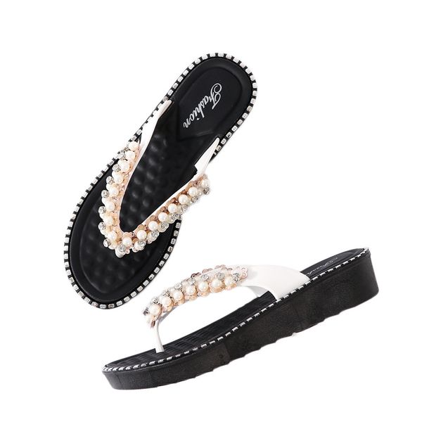 new korean flip flop womens thick bottomed summer wear flat bottom net red feet beach shoes at sea versatile 1702, Black
new korean flip flop womens thick bottomed summer wear flat bottom net red feet beach shoes at sea versatile 1702, Black