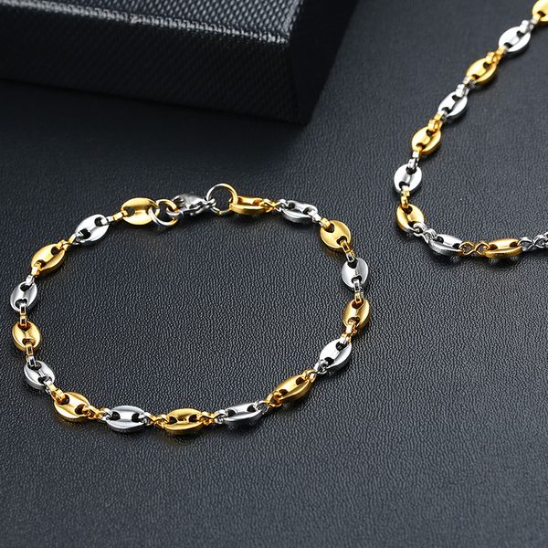 vnox stainless steel bracelet 5mm coffee beans link chain bracelets for women men basic classic jewelry, Black
vnox stainless steel bracelet 5mm coffee beans link chain bracelets for women men basic classic jewelry, Black
