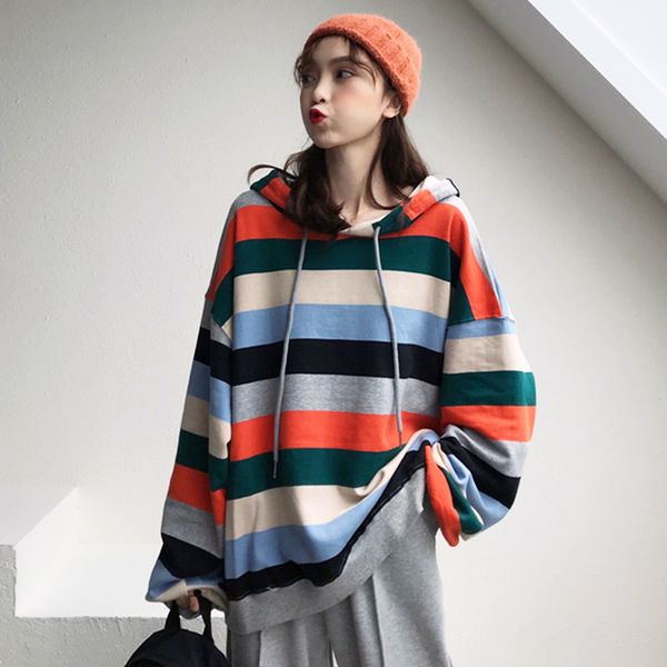 new school girl hoodies autumn hoodies cotton oversize hoodie loose hooded sweatshirt harajuku color striped female, Black
new school girl hoodies autumn hoodies cotton oversize hoodie loose hooded sweatshirt harajuku color striped female, Black