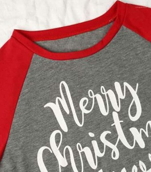 autumn spring tees merry christmas tshirts women clothes designer xmas long sleeved, White