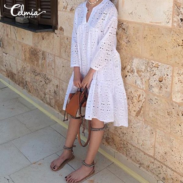bohemian women party dress celmia 2019 summer sundress casual loose hollow cotton knee-length vestidos robe mujer plus size, Black;gray
bohemian women party dress celmia 2019 summer sundress casual loose hollow cotton knee-length vestidos robe mujer plus size, Black;gray