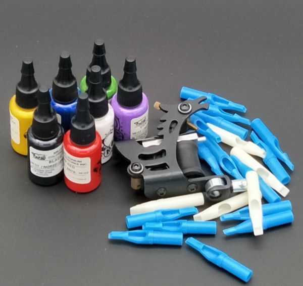 new7pcs mixed color tattoo ink pigment+20pcs disposable tips nozzles+1pc tattoo machine gun for tattoo kit supply
new7pcs mixed color tattoo ink pigment+20pcs disposable tips nozzles+1pc tattoo machine gun for tattoo kit supply
