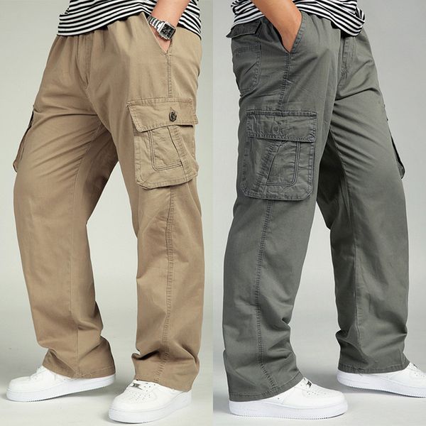 big men cargo pants m-6xl 5xl loose casual trousers male plus size long trousers cotton straight multiple pockets pants, Black
big men cargo pants m-6xl 5xl loose casual trousers male plus size long trousers cotton straight multiple pockets pants, Black
