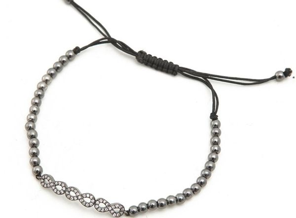 gold silver micro pave cz cubic zirconia rope adjusted copper beads bracelet tyh423 charm braided bangles women, Black
gold silver micro pave cz cubic zirconia rope adjusted copper beads bracelet tyh423 charm braided bangles women, Black