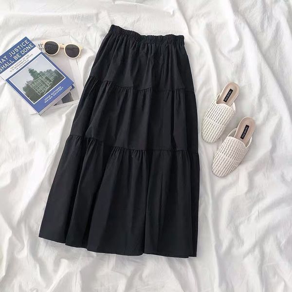 solid temperament vogue style a-line female elegant all match skirts women summer fashion casual 2020 new mujer, Black
solid temperament vogue style a-line female elegant all match skirts women summer fashion casual 2020 new mujer, Black