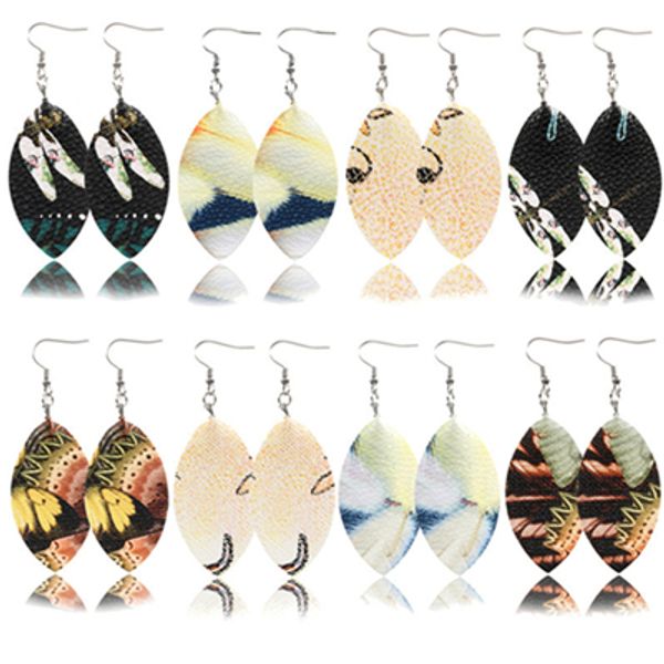 5.5x3.5cm fashion leather earrings for women double side print dangle earrings party wedding jewelry christmas presents, Silver
5.5x3.5cm fashion leather earrings for women double side print dangle earrings party wedding jewelry christmas presents, Silver
