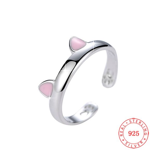 solid 925 sterling silver adjustable cute ear cat's paw ring for fashion office ladies cat rings
solid 925 sterling silver adjustable cute ear cat's paw ring for fashion office ladies cat rings