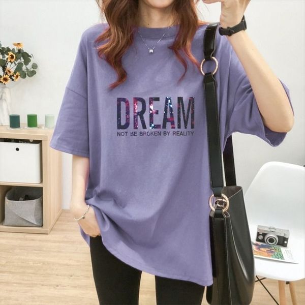 summer 2020 loose t-shirt long skirt large size women's cotton medium and long printed women's short-sleeved t-shirt, White
summer 2020 loose t-shirt long skirt large size women's cotton medium and long printed women's short-sleeved t-shirt, White
