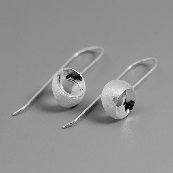 inature 925 sterling silver geometric 3d hemisphere drop earrings for women party jewelry