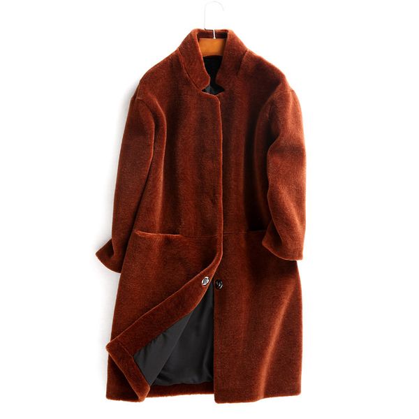 natural wool fur coat women's wool female jacket sheep shearling coats women 2020 autumn winter long trench jackets whf78 s s, Black
natural wool fur coat women's wool female jacket sheep shearling coats women 2020 autumn winter long trench jackets whf78 s s, Black
