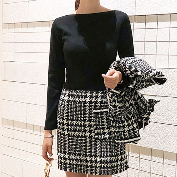 ws12329 fashion women's sweaters 2020 runway luxury european design party style women's clothing, White;black
ws12329 fashion women's sweaters 2020 runway luxury european design party style women's clothing, White;black