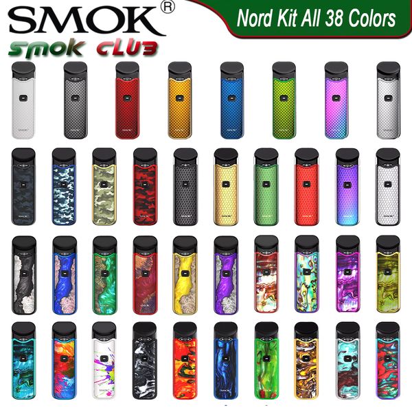 

SMOK Nord Kit 1100mAh Pod System Kit с Nord Pod Cartridge 3мл Mesh Regular Катушки для Sub-ом MTL Vaping Всего 38 Цветов в наличии