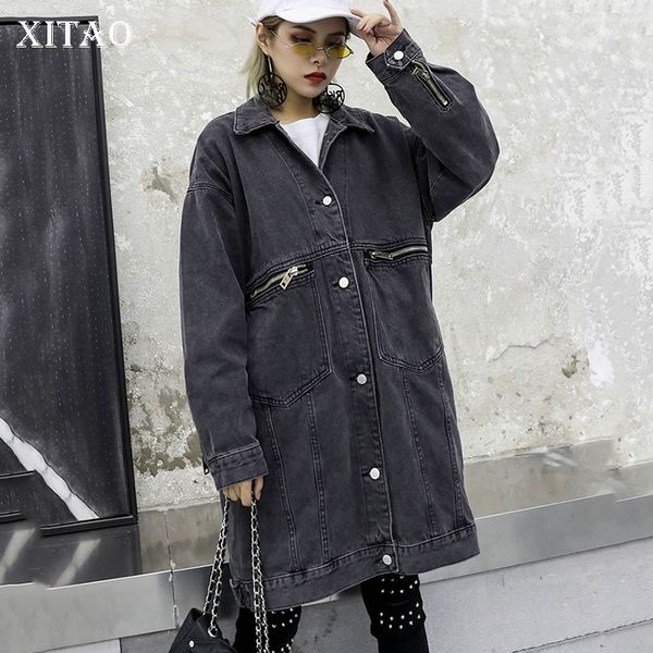 xitao tide patchwork pocket denim trench women clothes 2019 fashion turn down collar single breasted plus size coat wqr1954, Tan;black
xitao tide patchwork pocket denim trench women clothes 2019 fashion turn down collar single breasted plus size coat wqr1954, Tan;black