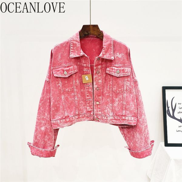 oceanlove short outwear solid single breasted denim women jacket 2019 streetwear turn-down collar pink chaqueta mujer 12822, Black;brown
oceanlove short outwear solid single breasted denim women jacket 2019 streetwear turn-down collar pink chaqueta mujer 12822, Black;brown