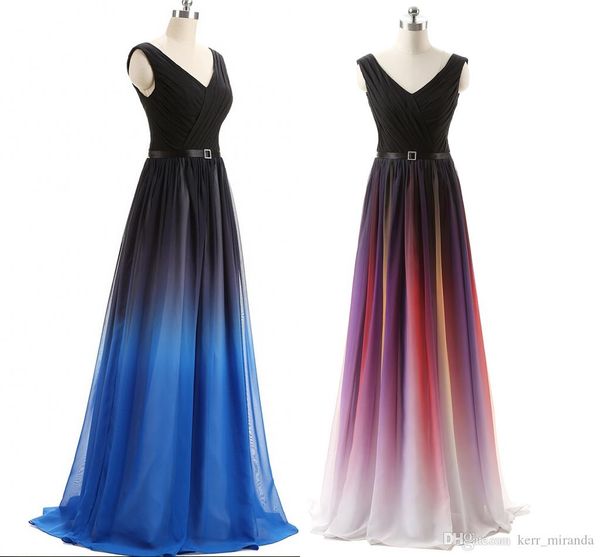 2020 elie saab evening prom dresses belt backless gradient color black chiffon formal occasion party gowns real ps plus size, Black;red
2020 elie saab evening prom dresses belt backless gradient color black chiffon formal occasion party gowns real ps plus size, Black;red