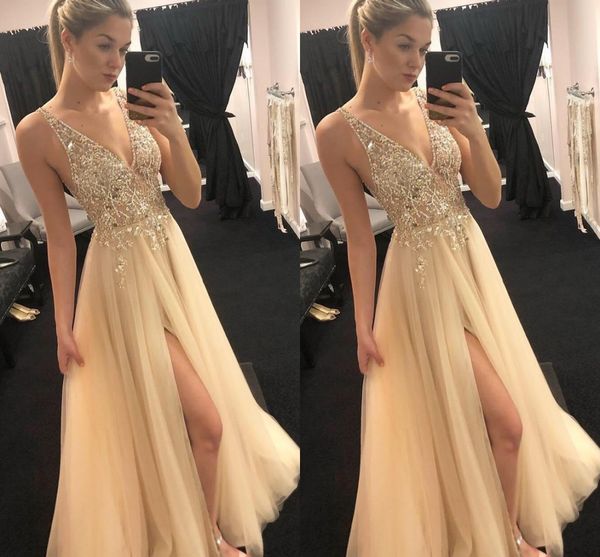 bling beading crystal sequined dress prom dresses long v-neck side split a-line evening gowns formal dress special occasion dress women, Black
bling beading crystal sequined dress prom dresses long v-neck side split a-line evening gowns formal dress special occasion dress women, Black