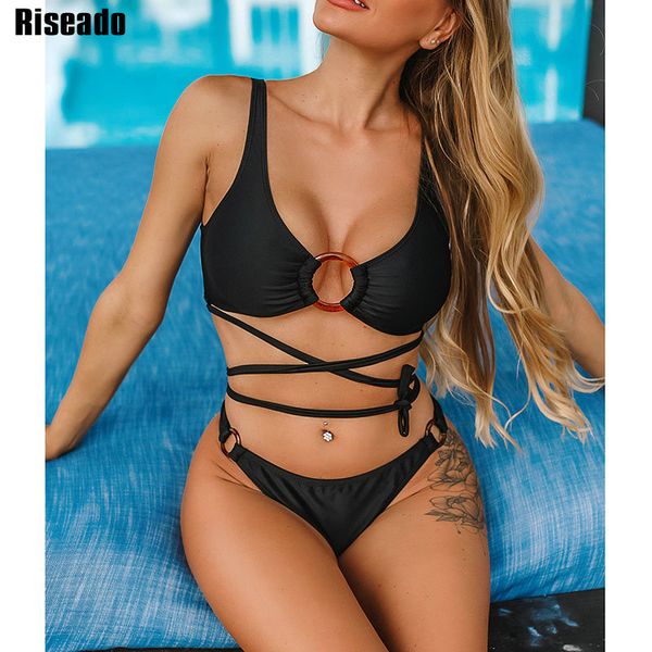 riseado bandage bikinis 2020 new swimwear women ring brazilian bikini set biquini black swimsuits summer beach wear, White;black
riseado bandage bikinis 2020 new swimwear women ring brazilian bikini set biquini black swimsuits summer beach wear, White;black