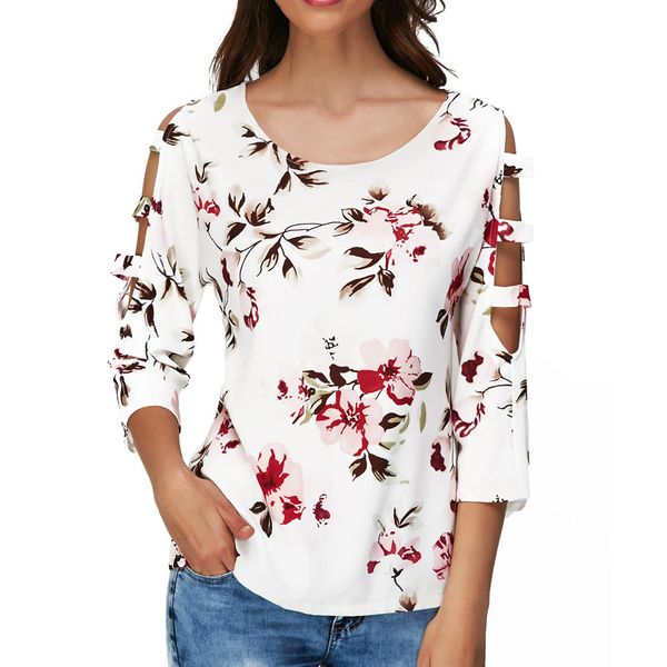 ishowtienda women shirts womens and blouses flower print o-neck cutout hollow out sleeve shirt camisa mujer ladies blouses, White
ishowtienda women shirts womens and blouses flower print o-neck cutout hollow out sleeve shirt camisa mujer ladies blouses, White