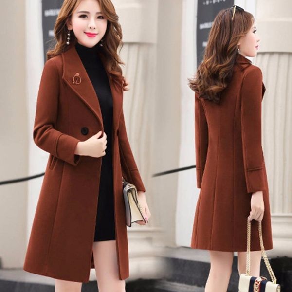 casual wool blend coat women long sleeve outwear long jacket korean autumn winter elegant overcoat woolen coats, Black
casual wool blend coat women long sleeve outwear long jacket korean autumn winter elegant overcoat woolen coats, Black