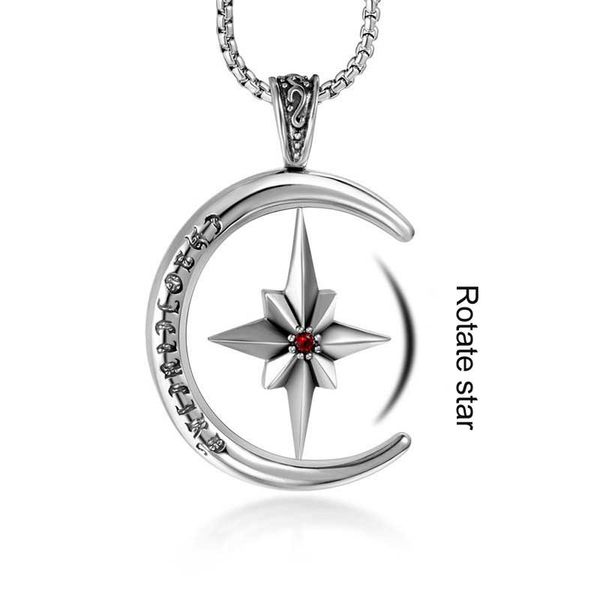 men's pendant necklaces titanium steel ornaments rotating star pendant necklace rice flower multi-star star sweater chain pendant, Silver
men's pendant necklaces titanium steel ornaments rotating star pendant necklace rice flower multi-star star sweater chain pendant, Silver