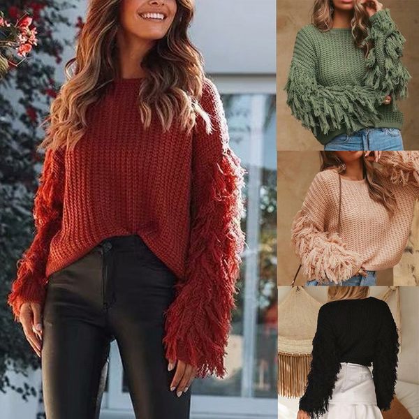 sweater women autumn winter sweaters and pullover long sleeve knitted jumper pullover o-neck tassel long sleeve female sweaters, White;black
sweater women autumn winter sweaters and pullover long sleeve knitted jumper pullover o-neck tassel long sleeve female sweaters, White;black