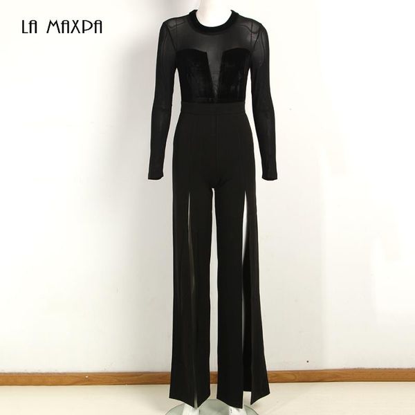 spring patchwork long sleeve jumpsuit women mesh high waist velvet split wide leg jumpsuit women fashion 2019, Black;white
spring patchwork long sleeve jumpsuit women mesh high waist velvet split wide leg jumpsuit women fashion 2019, Black;white