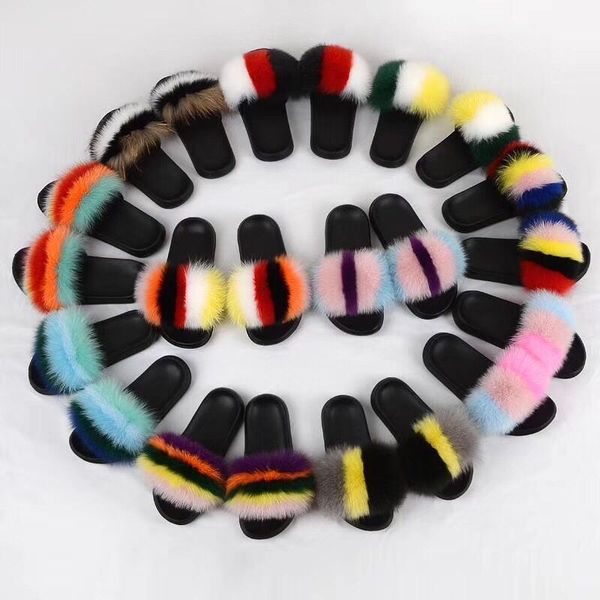 the new 2019 fashion trend features fox fur slippers, real fur slippers, and summer slippers, Black
the new 2019 fashion trend features fox fur slippers, real fur slippers, and summer slippers, Black