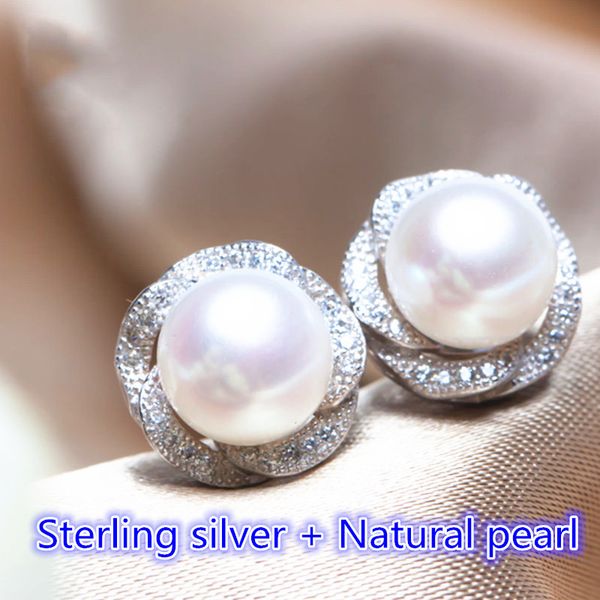 genuine fashion pearl earrings natural freshwater pearl rose 925 sterling silver earrings pearl jewelry for women, Golden
genuine fashion pearl earrings natural freshwater pearl rose 925 sterling silver earrings pearl jewelry for women, Golden