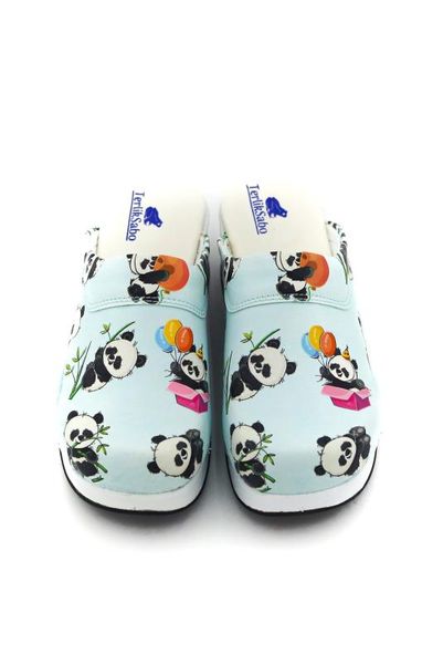 panda pattern air slippers, Black