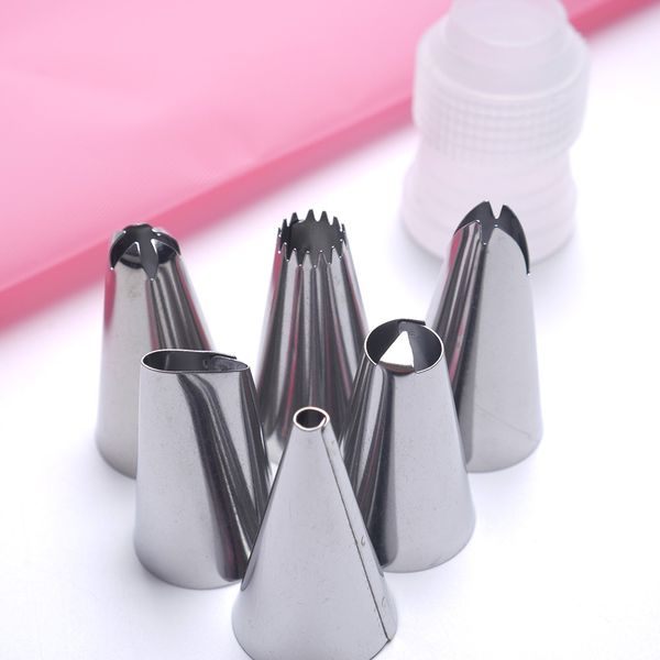 8pcs/set silicone pastry bag diy tips tools + cake decorating tools 6 stainless steel nozzles dessert decorators
8pcs/set silicone pastry bag diy tips tools + cake decorating tools 6 stainless steel nozzles dessert decorators