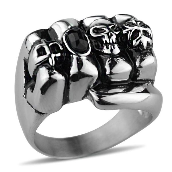 burst european and american skeleton fist black diamond titanium steel ring foreign trade a hair first accessory men's ring, Golden;silver
burst european and american skeleton fist black diamond titanium steel ring foreign trade a hair first accessory men's ring, Golden;silver