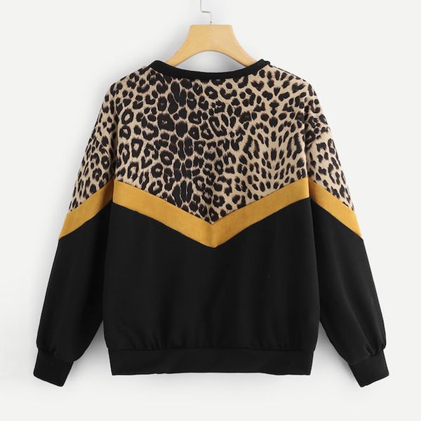 fashion womens sweatshirt harajuku casual long sleeve patchwork loose leopard print o-neck crop casual hoodies moletom, Black
fashion womens sweatshirt harajuku casual long sleeve patchwork loose leopard print o-neck crop casual hoodies moletom, Black